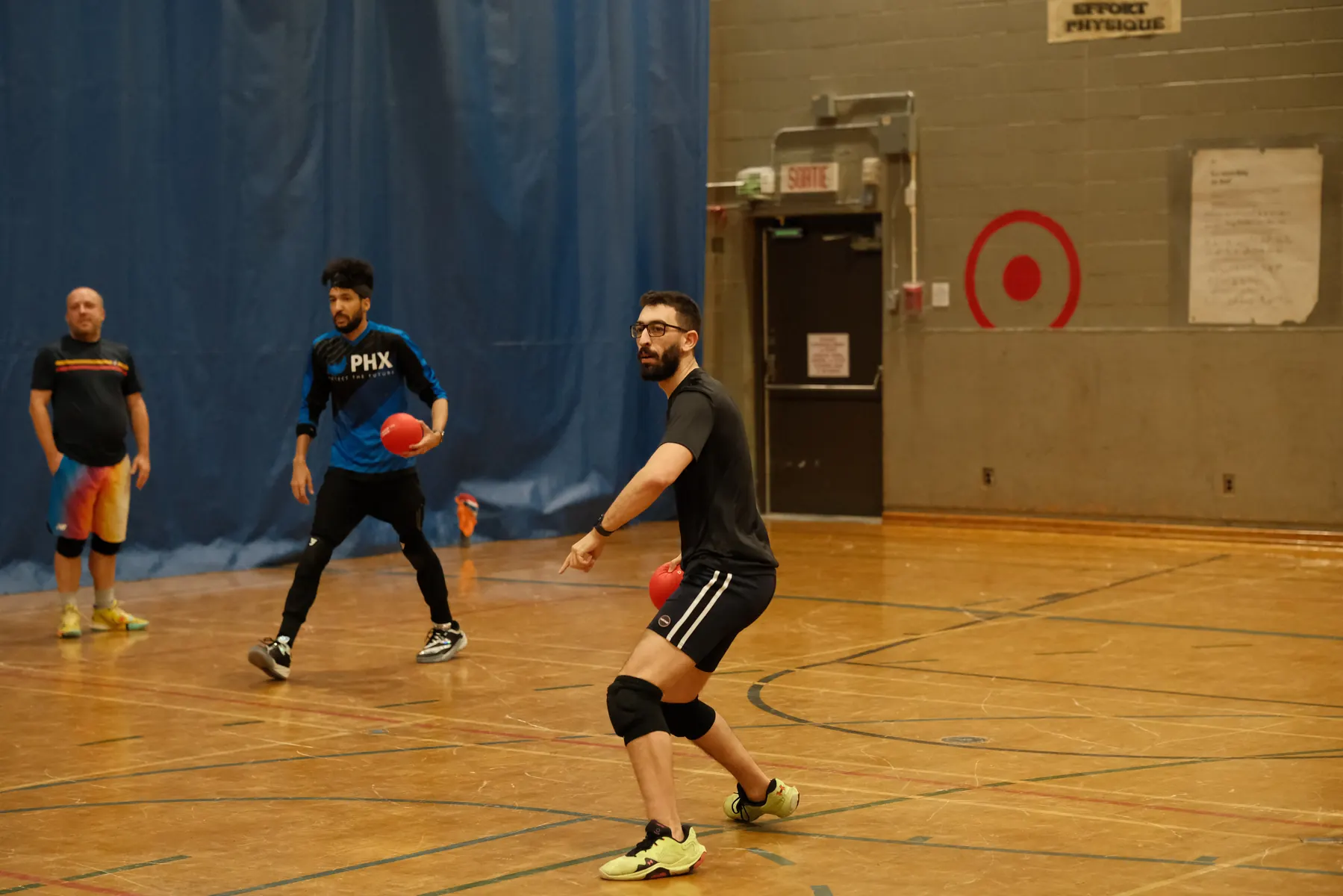 Player in action during a competitive Sunday